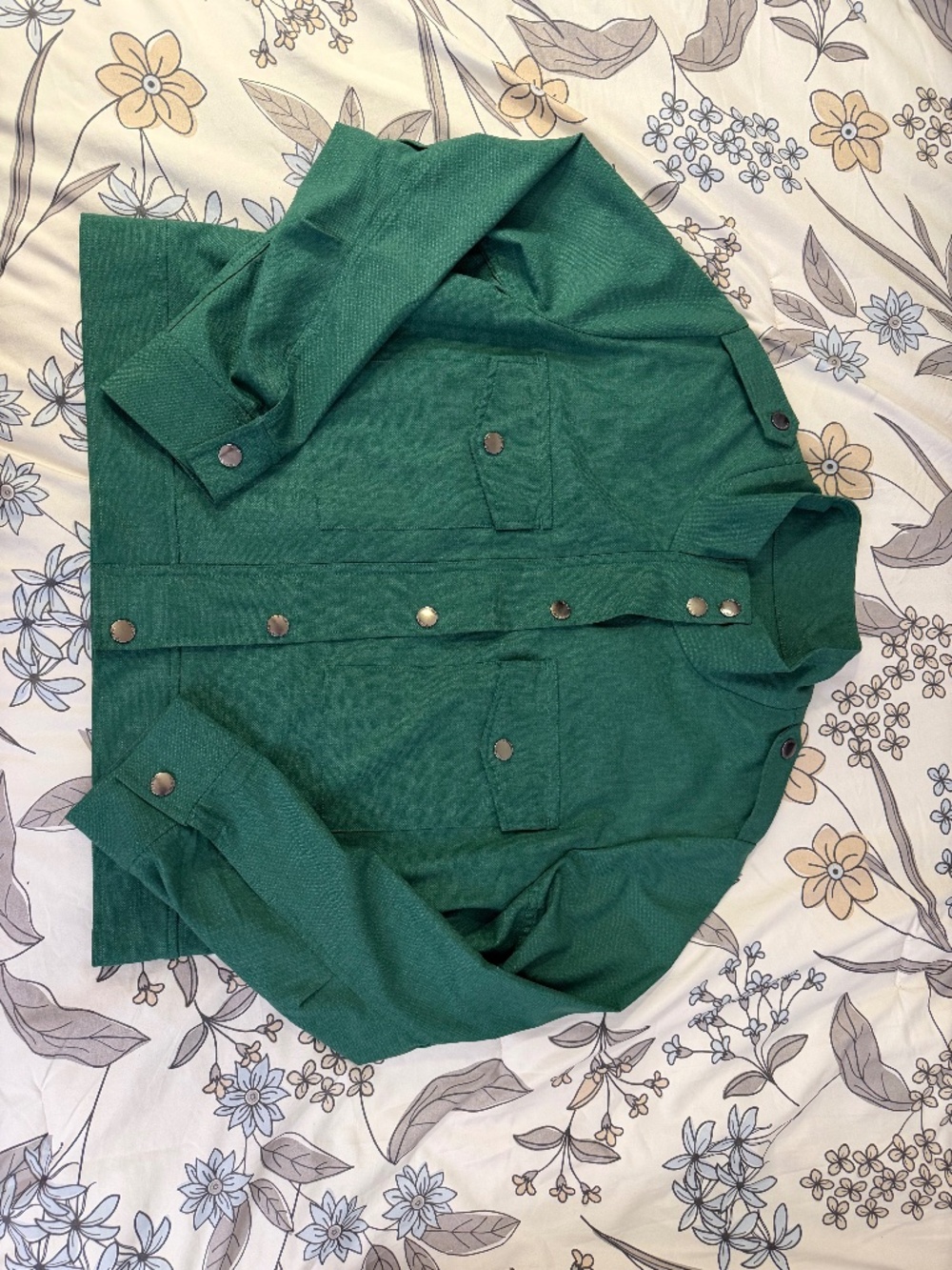 Liverpool Los Angeles Green Utility Jacket XL | Snap Front Pocket